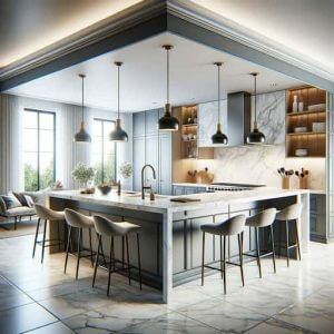 An image featuring a close-up of a beautifully completed kitchen renovation