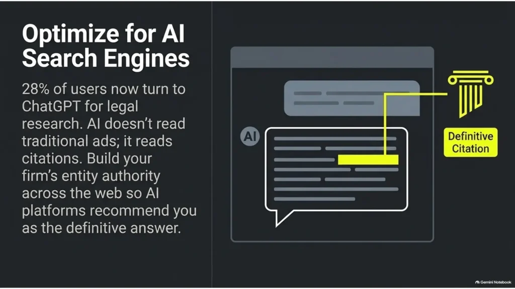 Effective Solicitors Growth Strategies: Content Marketing & Exposure Tactics 3 Optimising a solicitors growth strategies for online authority so AI search engines and legal AI assistants can cite the firm's content as a trusted source.