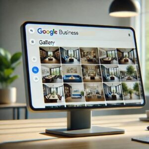 An image of a business displaying high-quality photos on their Google Business Profile, featuring a variety of images of the business's