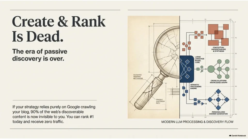 Modern AI content discovery replacing traditional search rankings