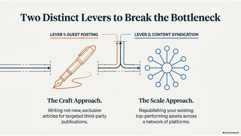 Comparison of guest posting and content syndication as two content distribution strategies