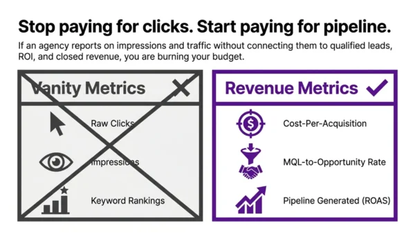 Marketing agency metrics that focus on enquiries and revenue